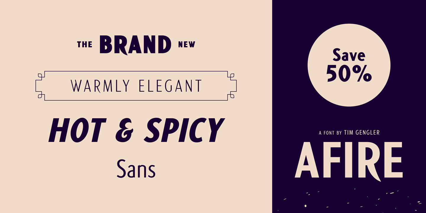 Example font Afire #5